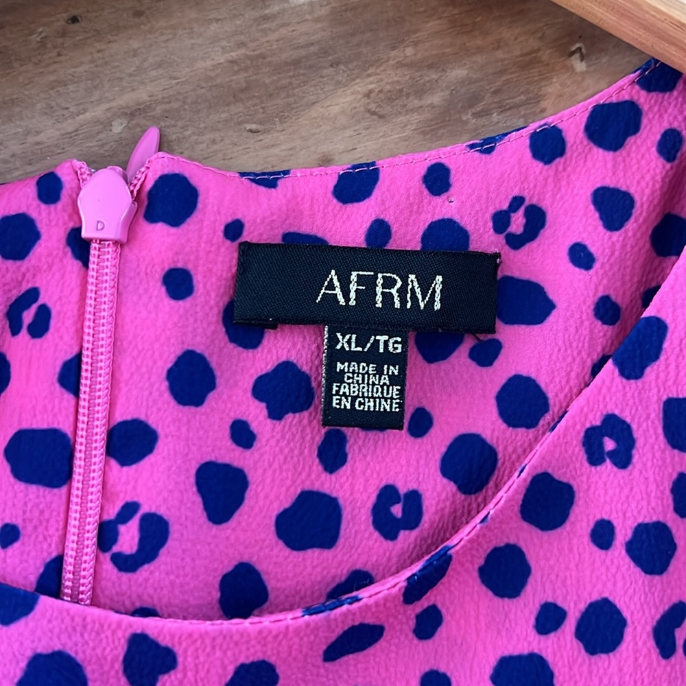AFRM ombré Leopard midi cutout dress size XL - Picture 7 of 11